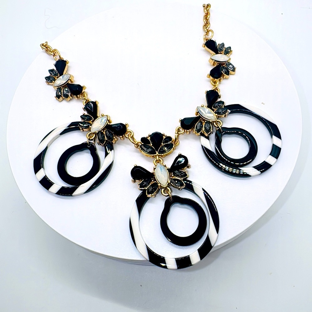 Vintage black and white butterfly necklace.​​